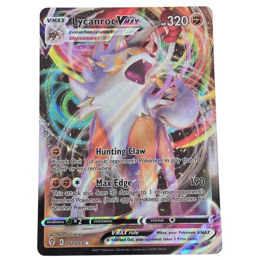 Pokémon - Lycanroc VMAX 092/203- Evolving Skies - LP