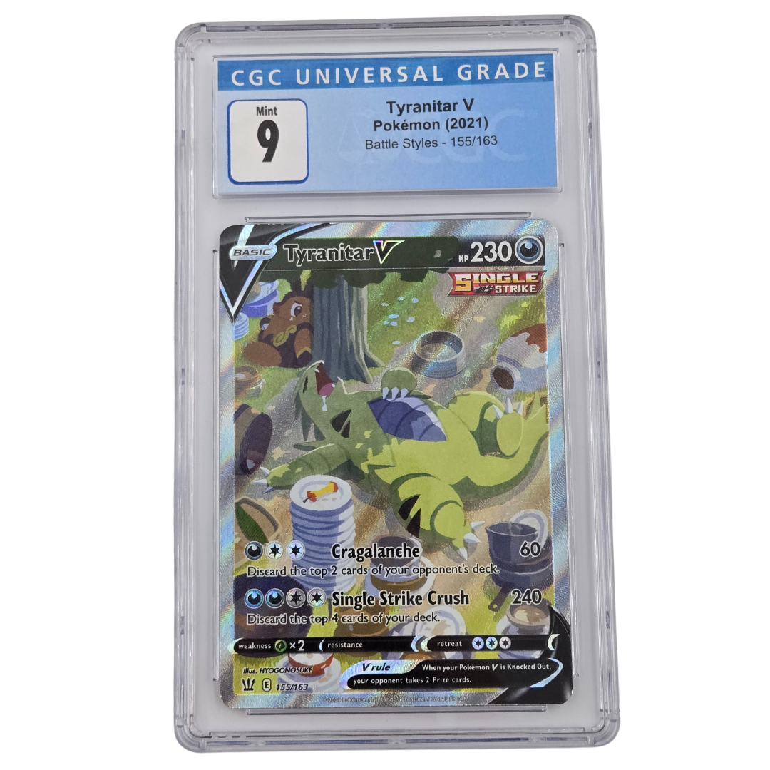 Pokémon - Tyranitar V 155/163 (Alternate Full Art) - Battle Styles - CGC Grade 9 Mint