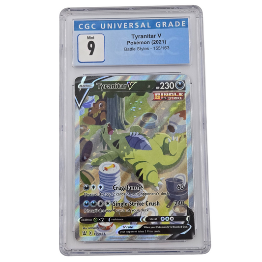 Pokémon - Tyranitar V 155/163 (Alternate Full Art) - Battle Styles - CGC Grade 9 Mint